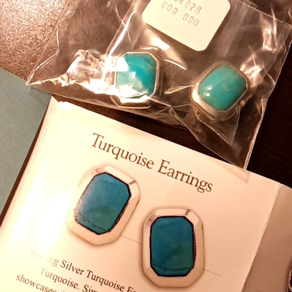 Sterling signatures by Joseph Esposito turquoise earrings